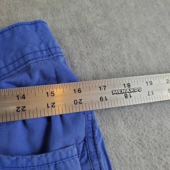 Le Tigre Shorts Juniors 9 Blue Solid Chino Flat Front - Picture 4 of 8